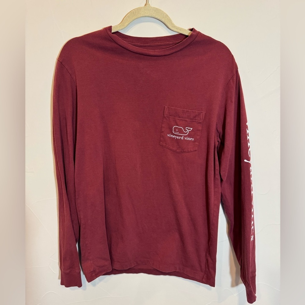Vineyard Vines long sleeve Burgee whale mens pocket tee size XS - Picture 3 of 9